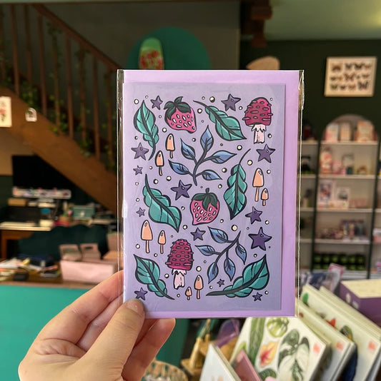 Strawberries & Mushrooms Card