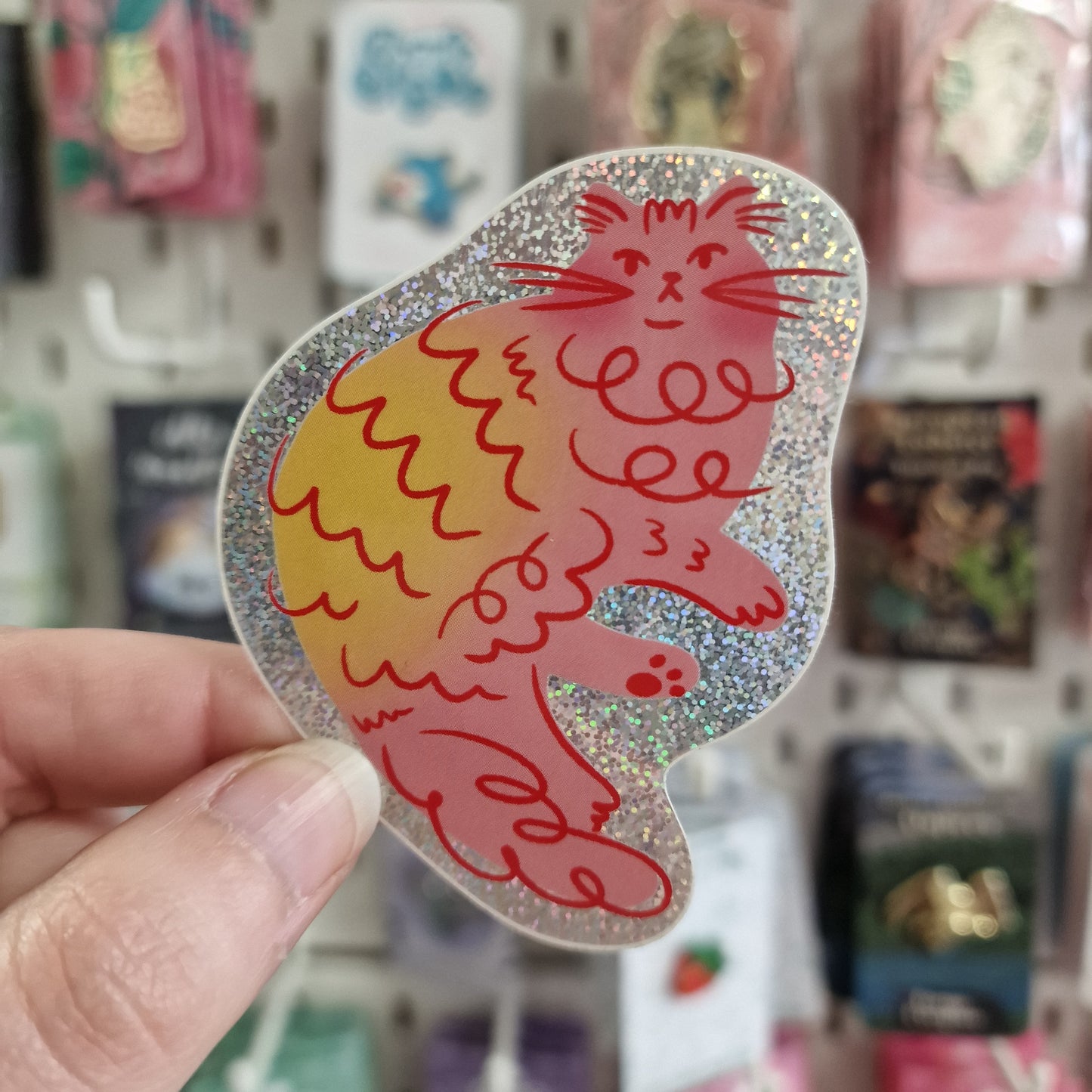 Cat Glitter Sticker