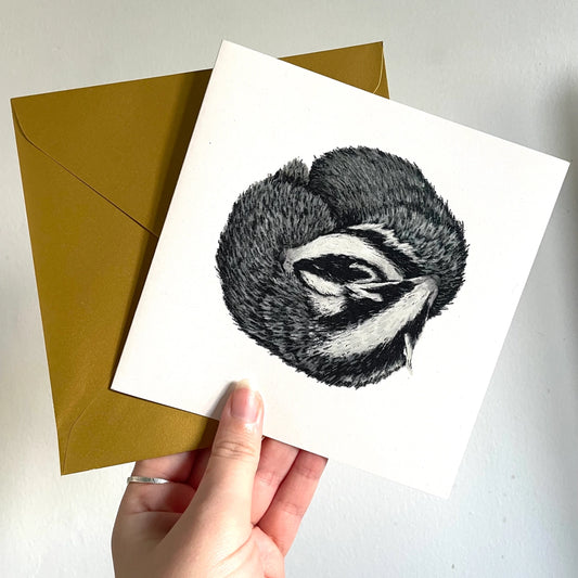 Sleeping Badger Card