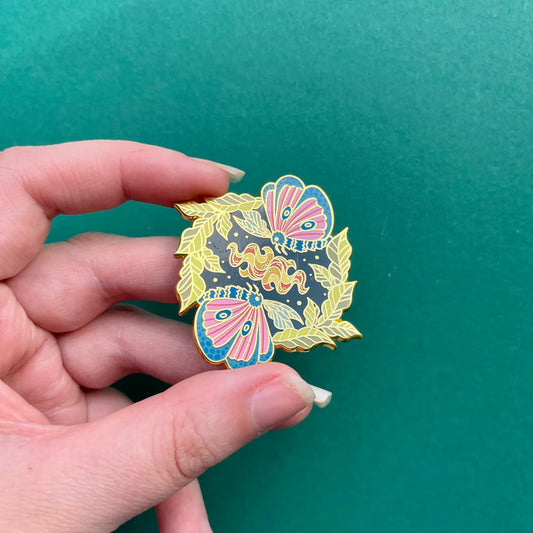 Moth to a Flame Enamel Pin