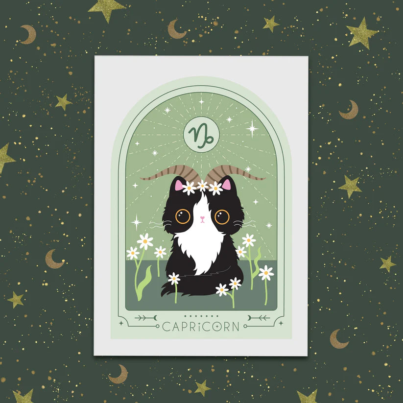 Capricorn Zodiac A5 Print