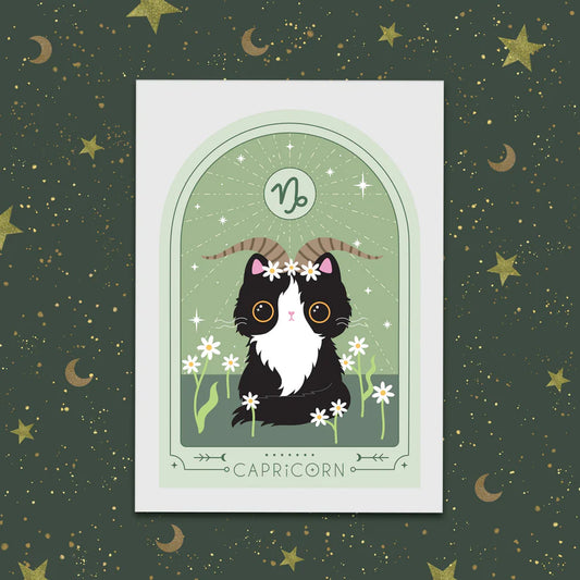 Capricorn Zodiac A5 Print