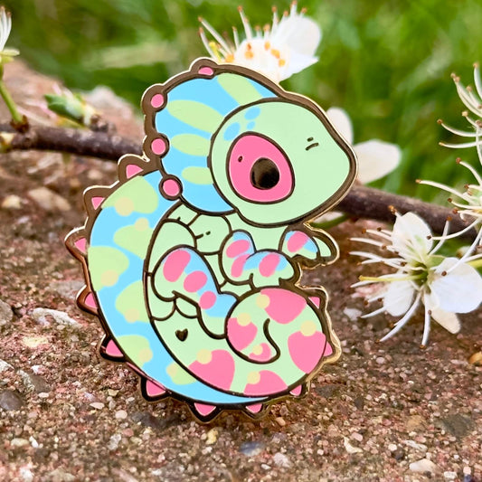 Panther Chameleon Enamel Pin