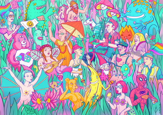 FESTIVAL LOVERS A3 PRINT