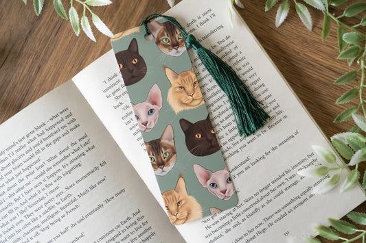 Green Cats Bookmark