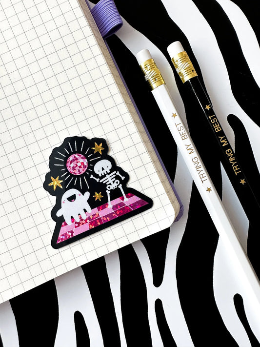 Disco Party Glitter Sticker