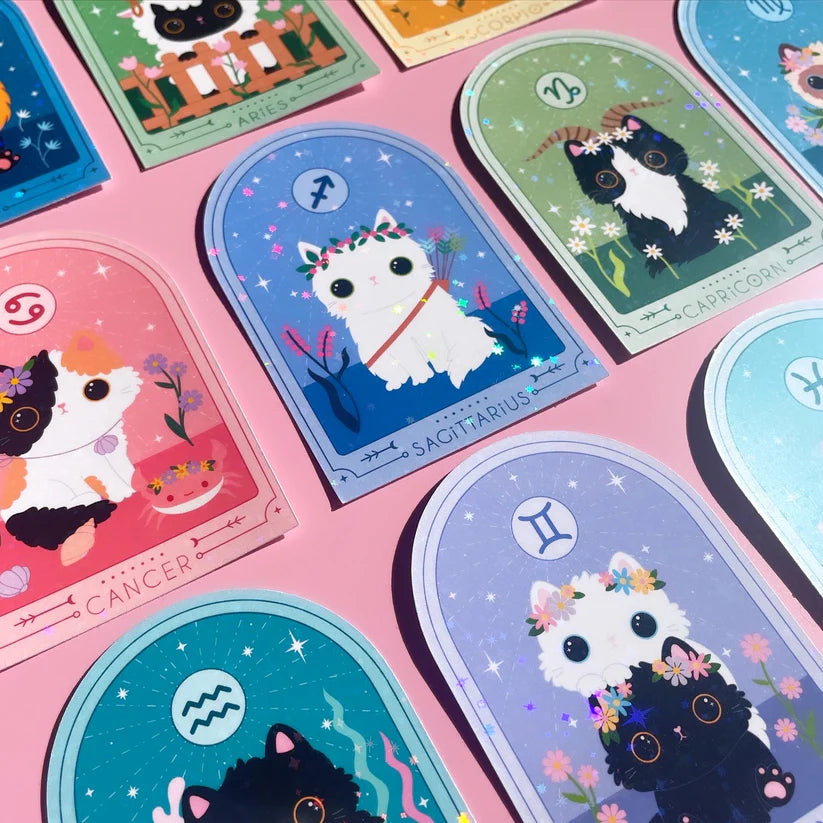 Zodiac Cat Stickers