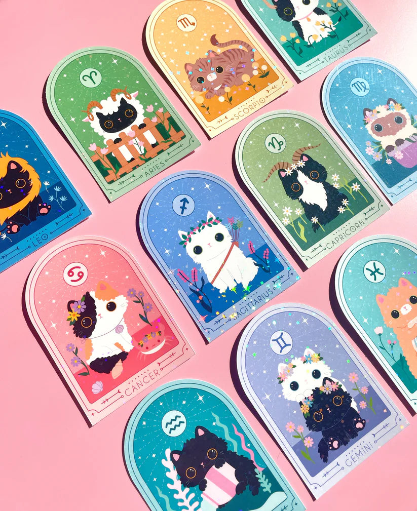 Zodiac Cat Stickers