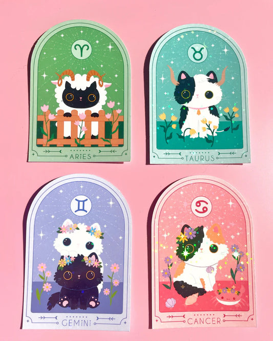 Zodiac Cat Stickers