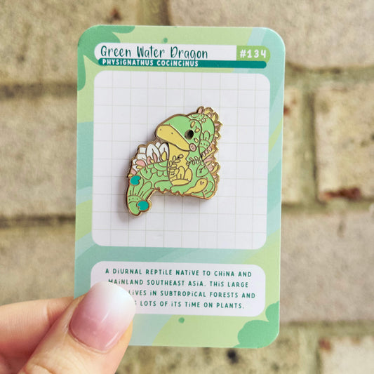 Chinese Green Water Dragon Enamel Pin