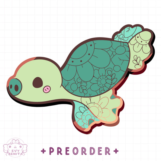 Pig-Nosed River Turtle Enamel Pin