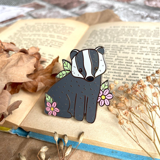 Badger Enamel Pin