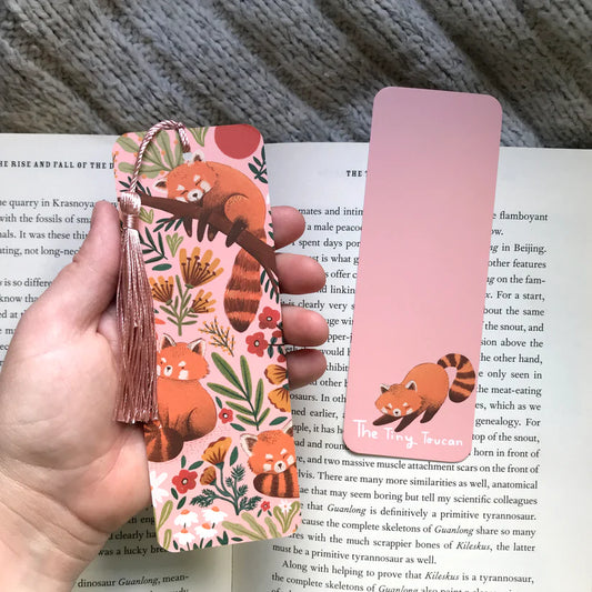 Red Pandas Pink Bookmark