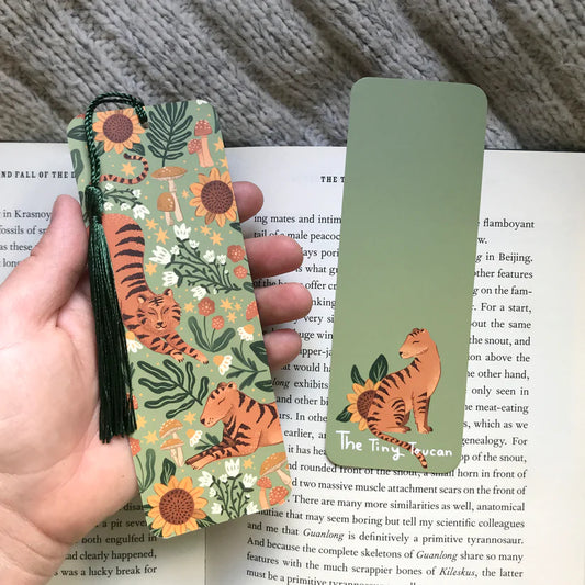 Tigers And Sunflowers Bookmark