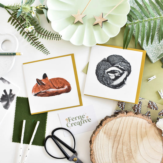 Sleeping Badger Card