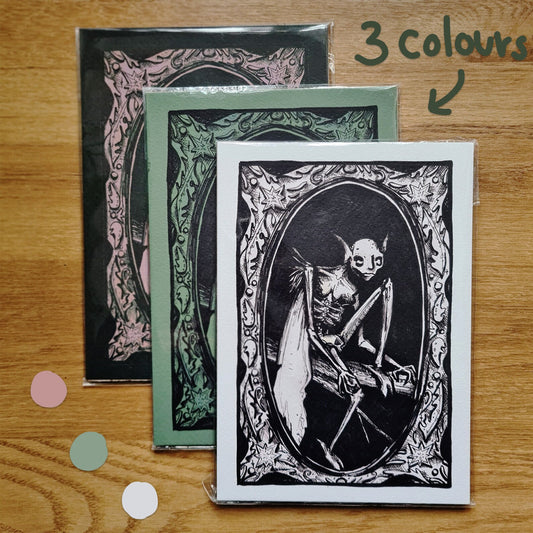 Dark Fairy Black & White A4 Print