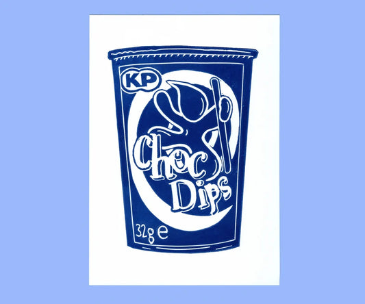 Choc Dip A5 Lino Print