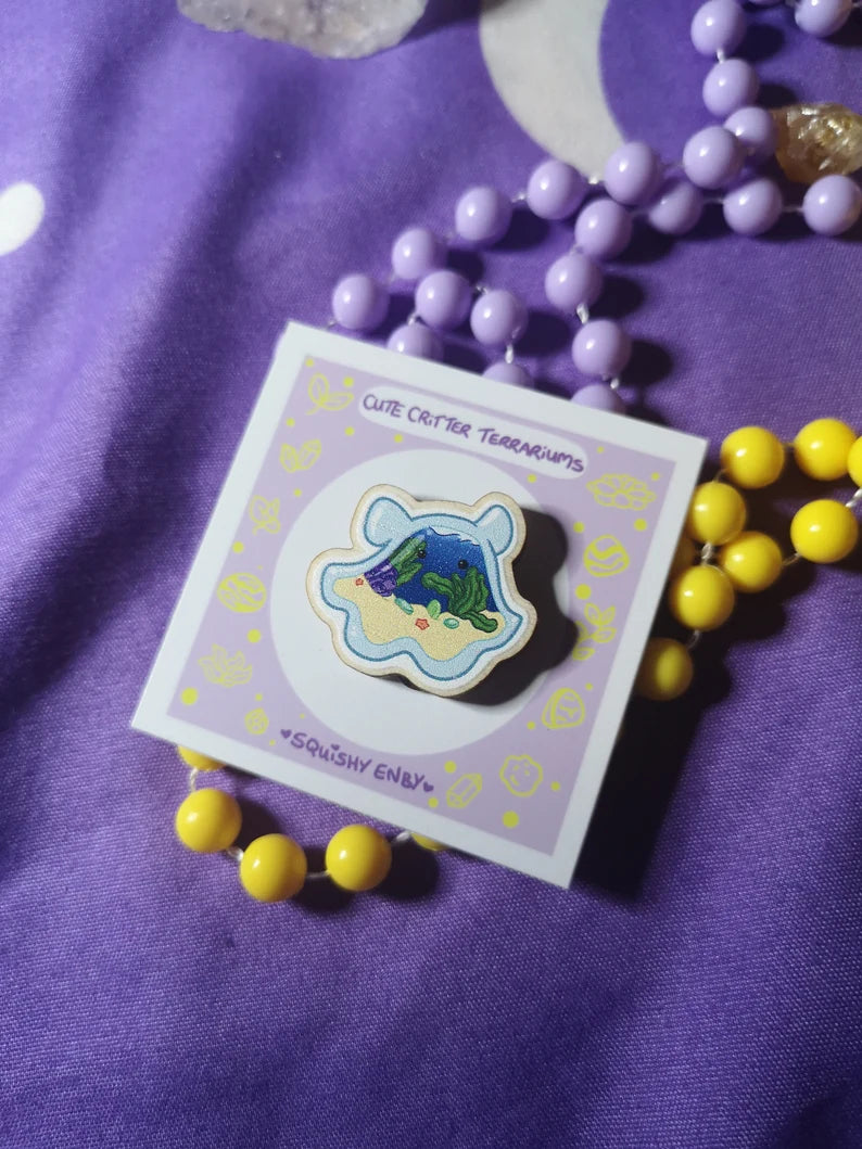 Dumbo Octopus Terrarium Wooden Pin