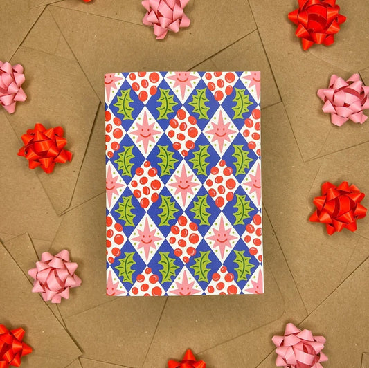 Stars & Holly Card