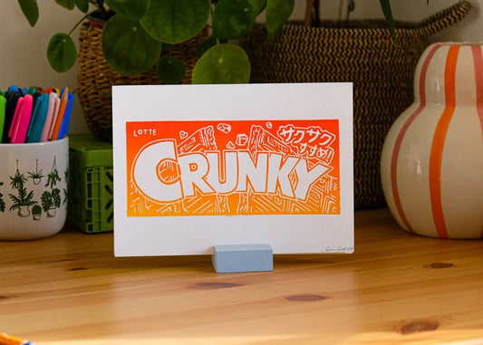 Crunky A5 Lino Print