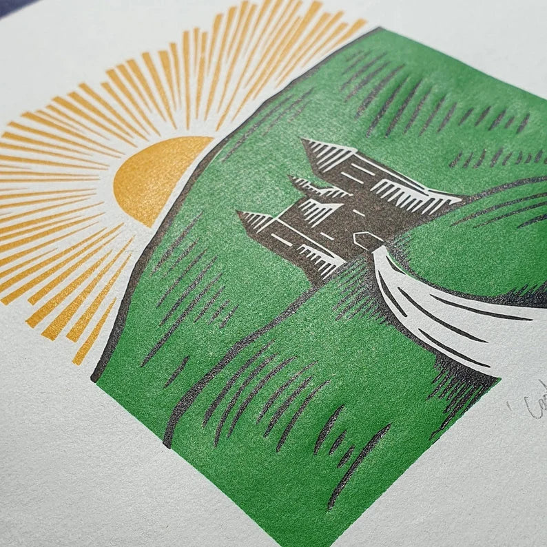 Castell Coch Linocut Print