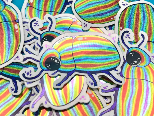Rainbow Leaf Beetle Sticker