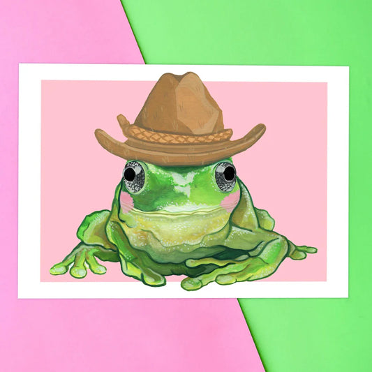Cowboy Frog A5 Print