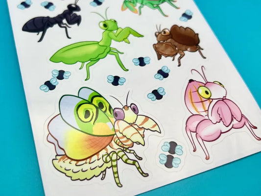 Many Mantids Sticker Sheet