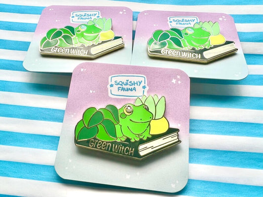 Green Witch Enamel Pin
