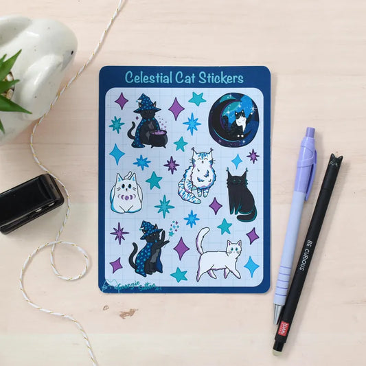 Celestial Cats Sticker Sheet