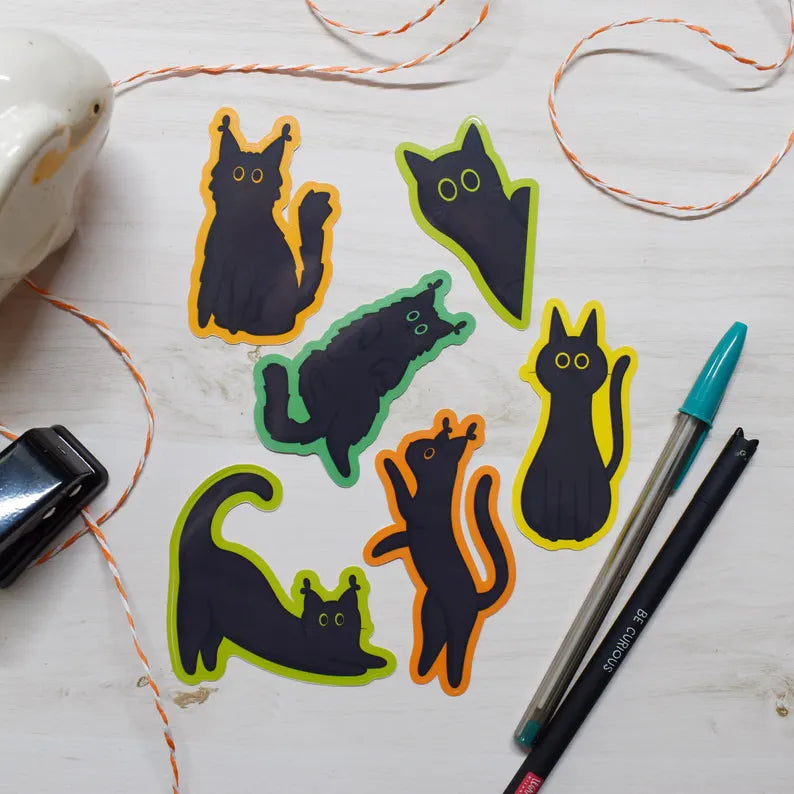 Black Cats Sticker Pack