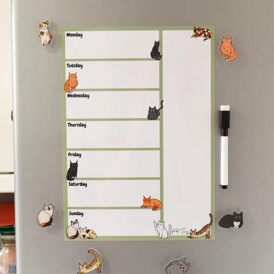 Cat Magnetic Wipeable Planner