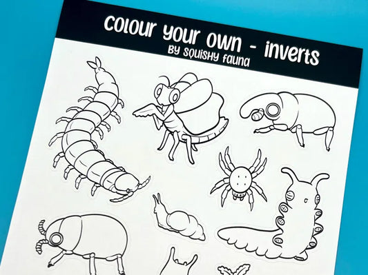 Colour Your Own Bugs Sticker Sheet