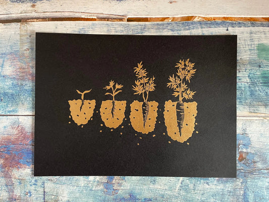 Grow Your Own A4 Lino Print