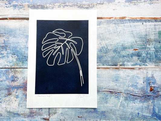 Monstera Leaf A4 Print