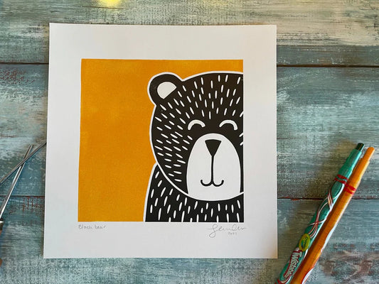 Yellow Bear Print