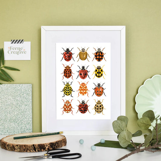 British Ladybird Illustrated A3 Print