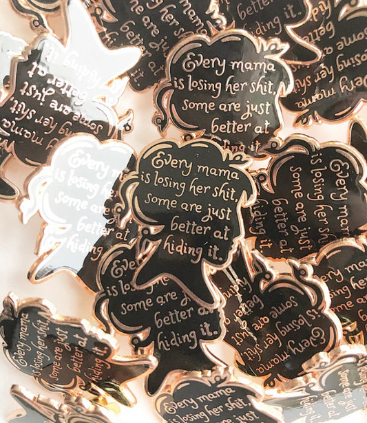 Losing Her Shit Enamel Pin