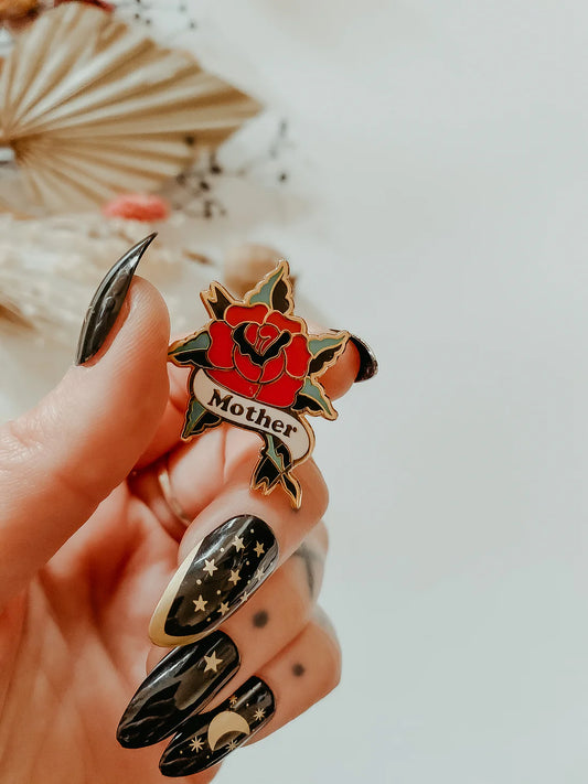 Mother Rose Enamel Pin
