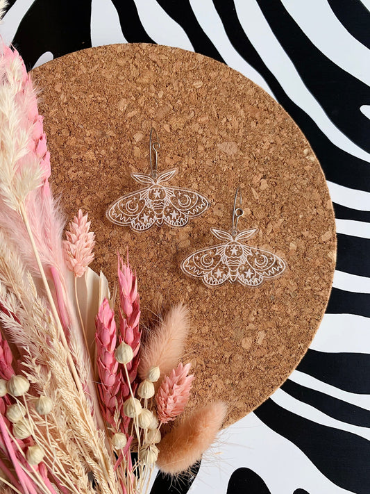 Celestial Moth Small Earrings