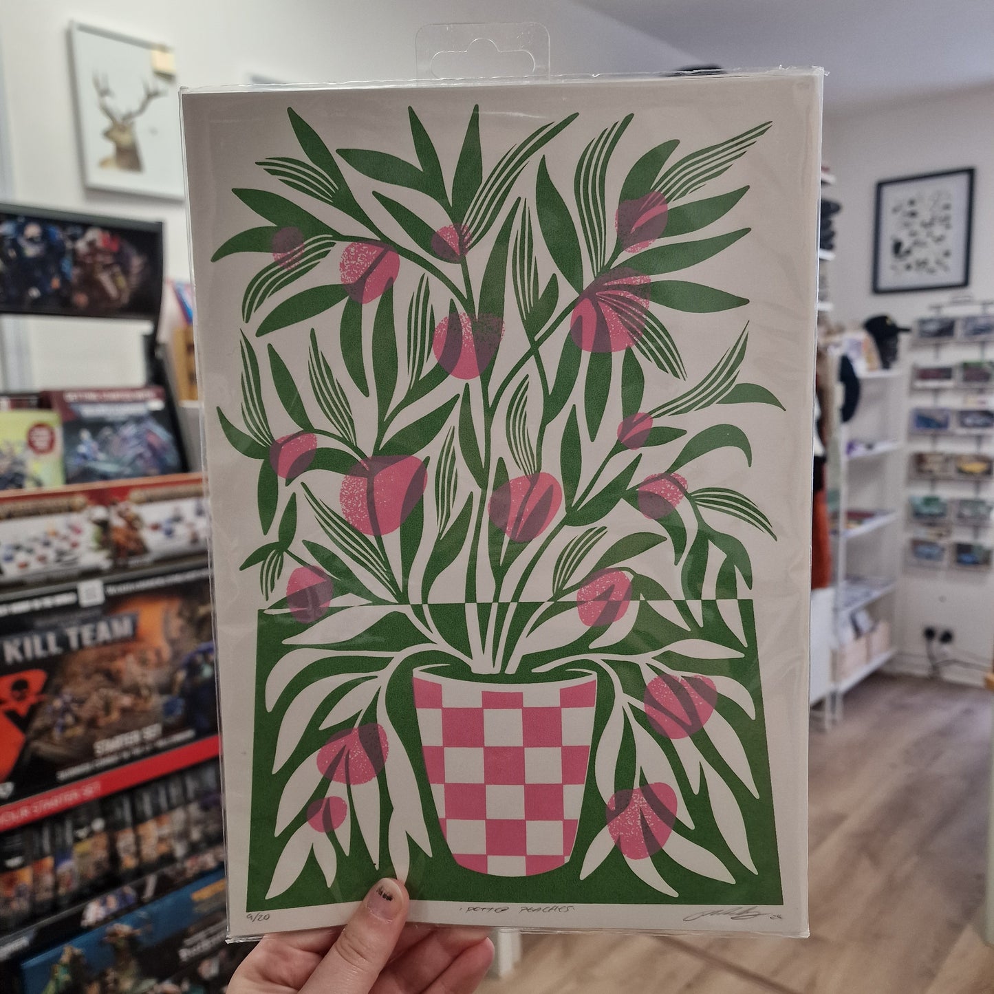 Potted Peaches A4 Print