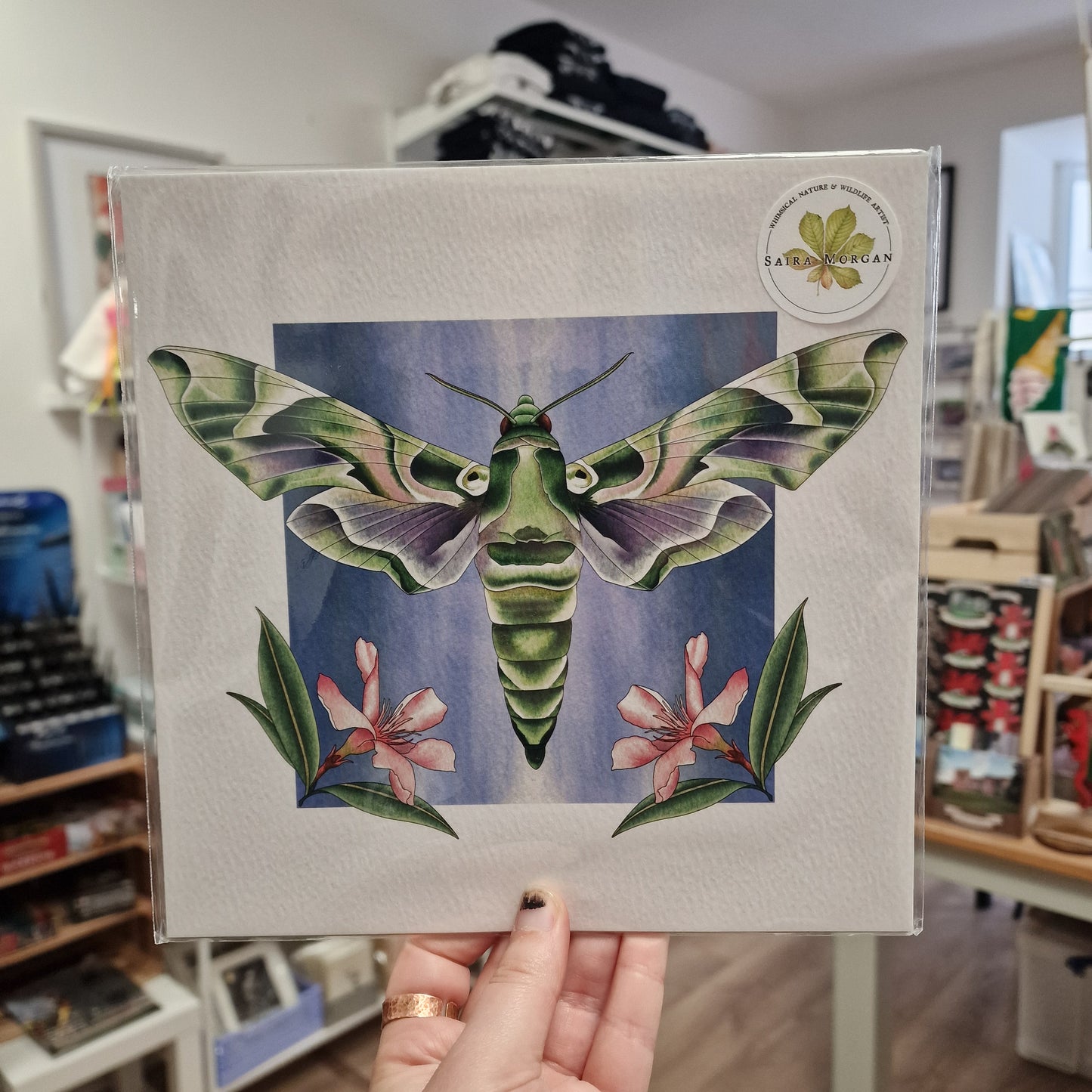 Oleander Hawk Moth 210mm x 210mm Print