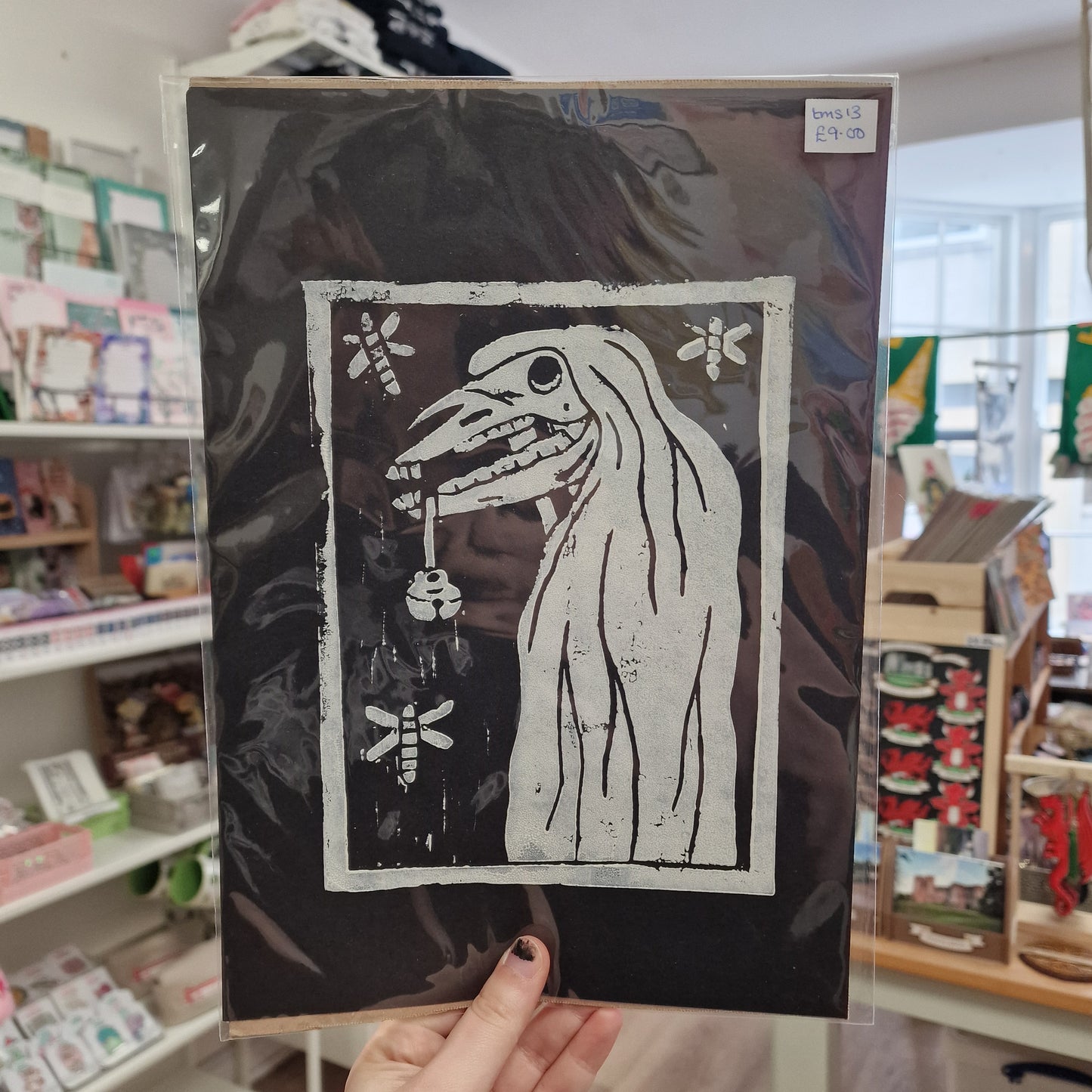 A4 Mari Lwyd Lino Prints