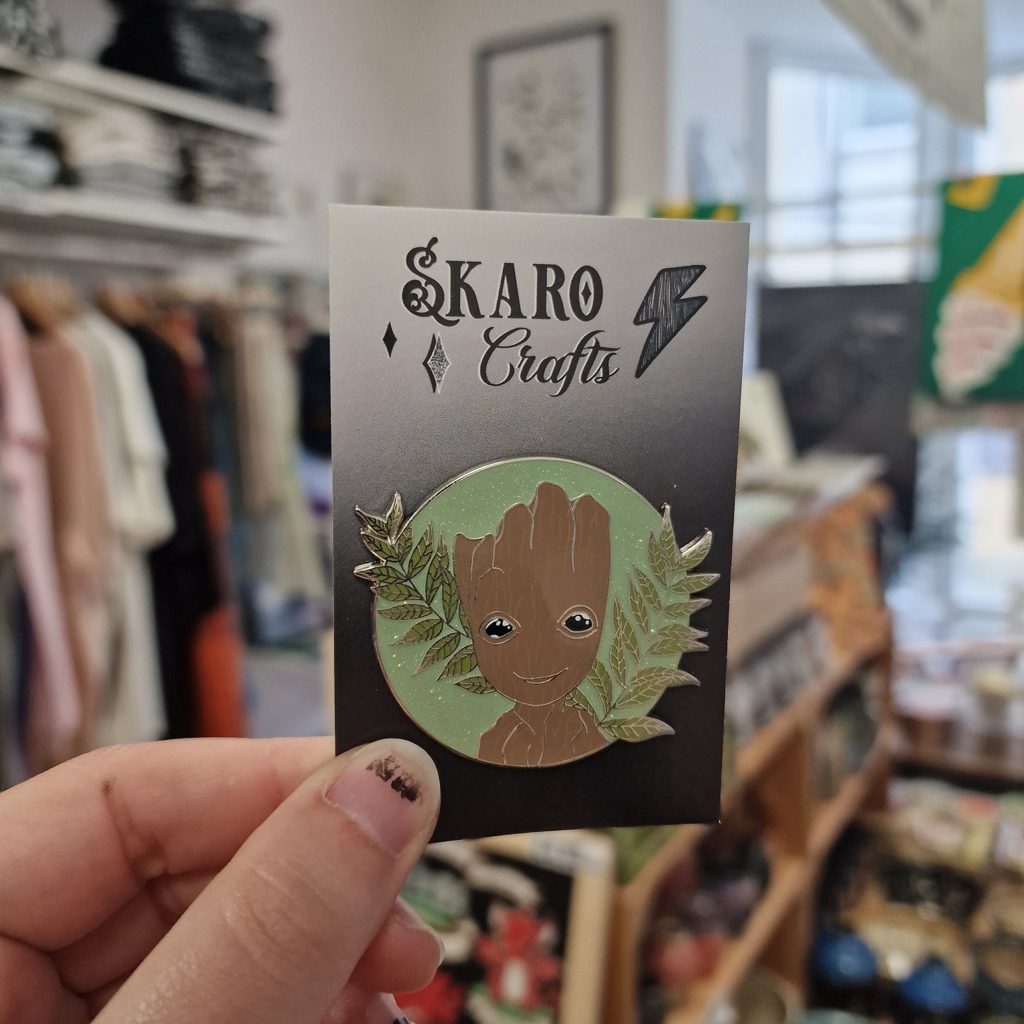 Groot Enamel Pin