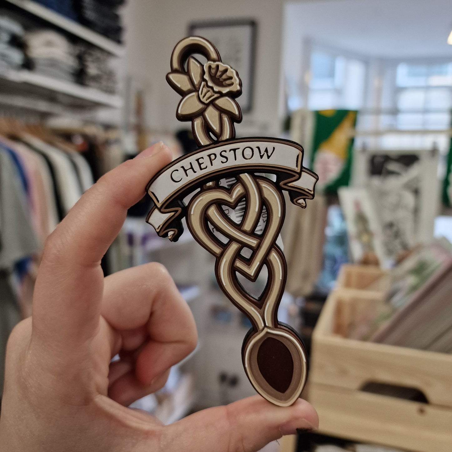 Lovespoon Daffodil Chepstow/Wales Magnet
