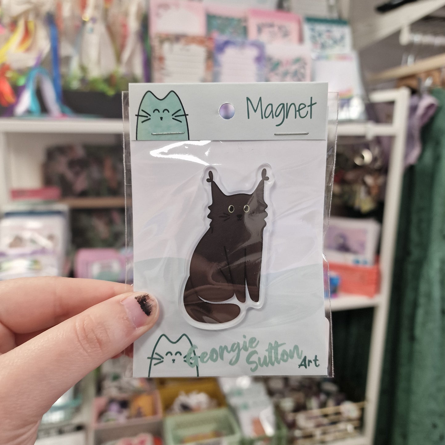 Black Cat Magnet