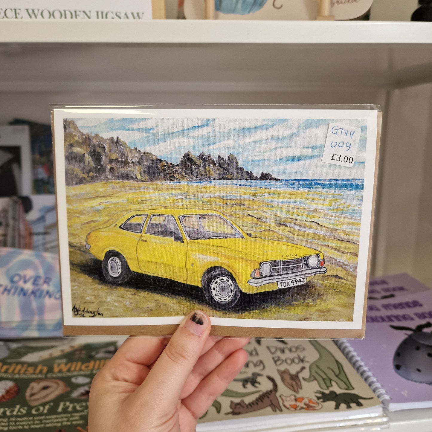 MK3 Cortina At Porthcurno Beach Card
