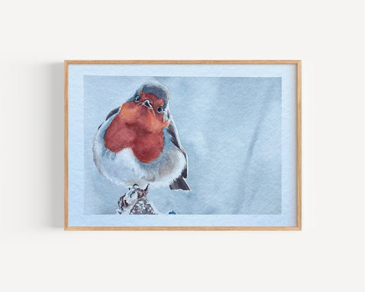 Snowy Robin Print