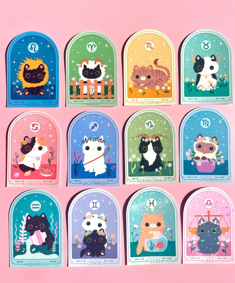 Zodiac Cat Stickers